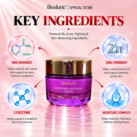 BIODURIC Smoothie Anti-Acne Cream | Acne Care & Oil Control | 50G