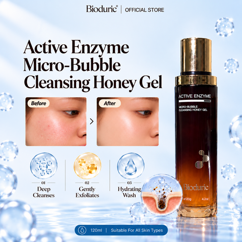 BIODURIC Active Enzyme Micro-Bubble Cleansing Honey Gel | Deep Cleansing & Gentle Exfoliation | 120ML