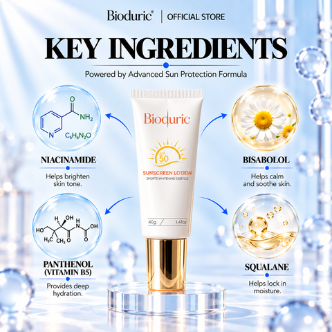 BIODURIC Sunscreen Lotion - SPF50 PA+++ UV Protection | Hydrating Care | 40G