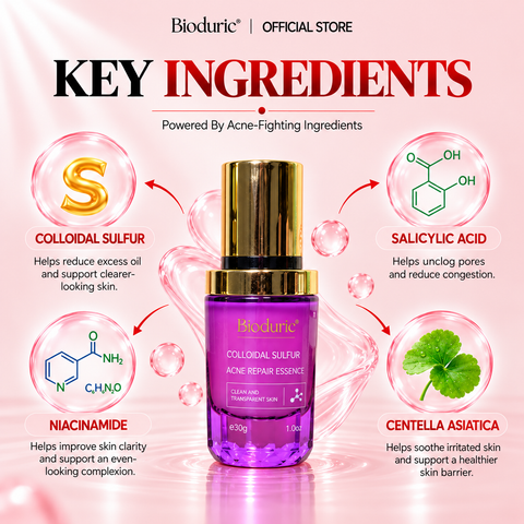 BIODURIC Colloidal Sulfur Acne Repair Essence | Acne Care & Pore Clarifying | 30G